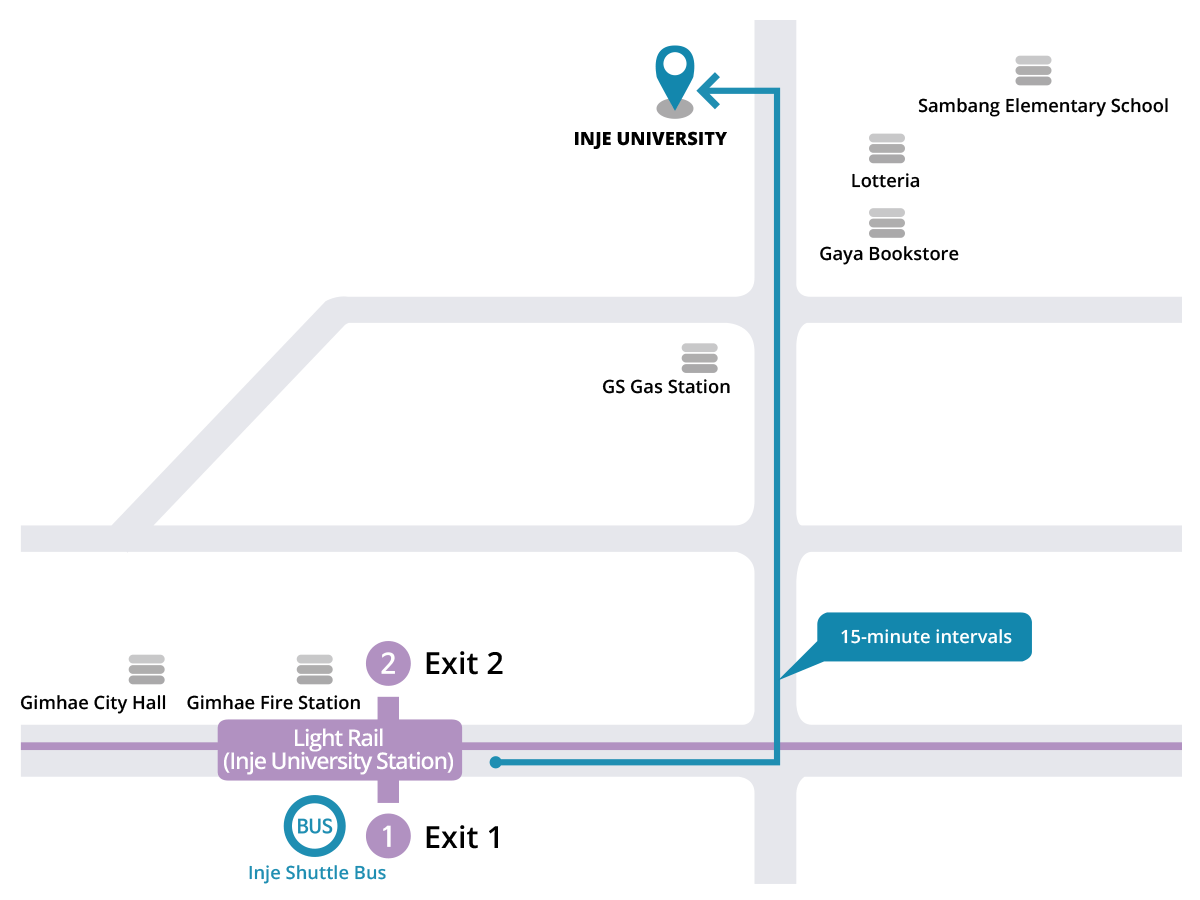 Inje Shuttle Bus / Light Rail Map