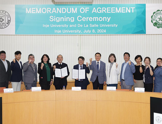 Inje University Signs Academic Exchange Agreement with De La Salle University in the Philippines