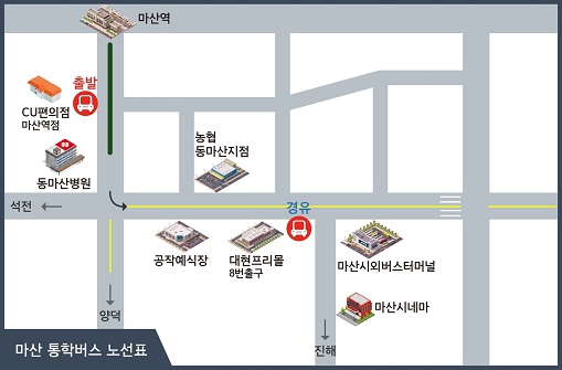 마산 통학버스 노선표